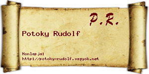 Potoky Rudolf névjegykártya