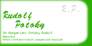 rudolf potoky business card